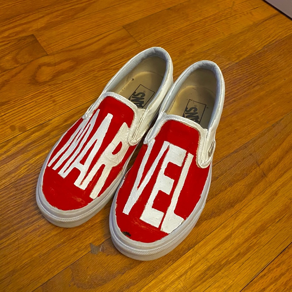 marvel vans classic slip on